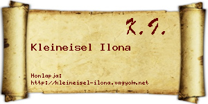 Kleineisel Ilona névjegykártya